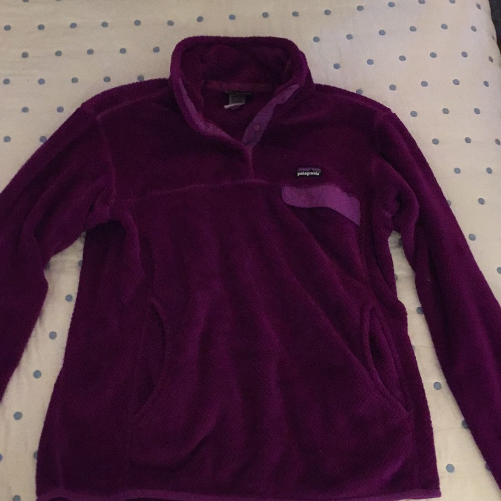 Bright Purple Quarter Button Patagonia